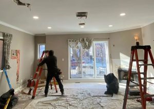 Electricians in Chicago work on project in Wrigleyville